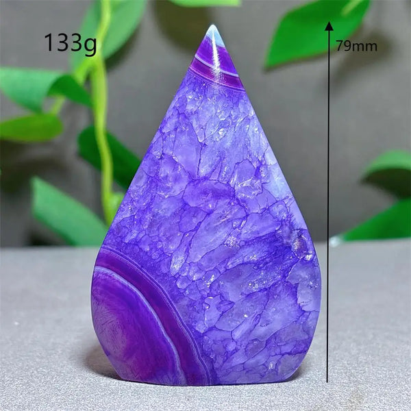 Violet Striped Agate Flame-ToShay.org