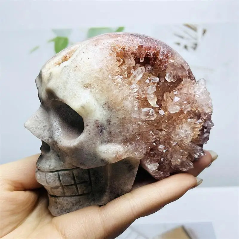 White Crystal Druzy Skull-ToShay.org