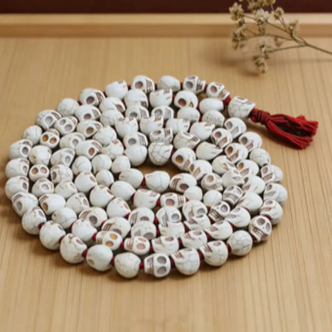 White Howlite Skull Beads-ToShay.org