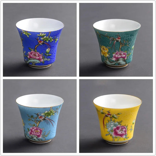 Enamel Porcelain Teacups-ToShay.org