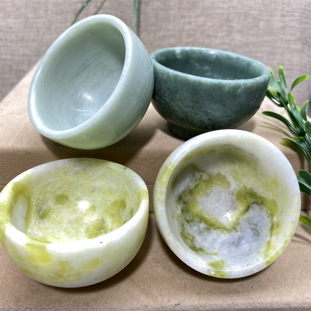 Green Jade Stone Bowls-ToShay.org