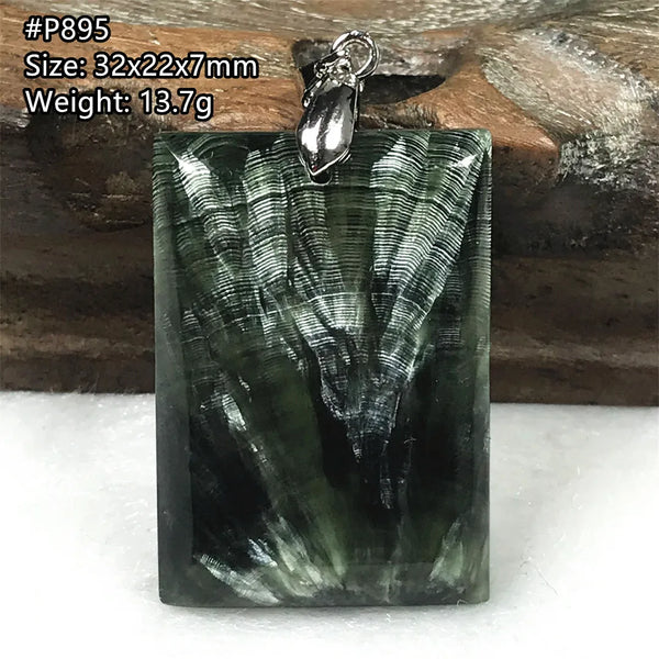 Green Seraphinite Pendant-ToShay.org