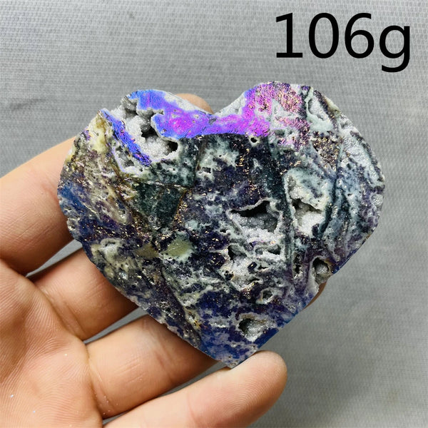 Purple Sphalerite Geode Heart-ToShay.org
