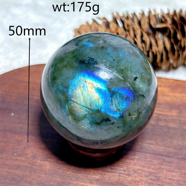 Blue Flash Labradorite Ball-ToShay.org