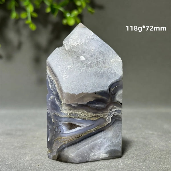 Green Aquatic Agate Tower-ToShay.org