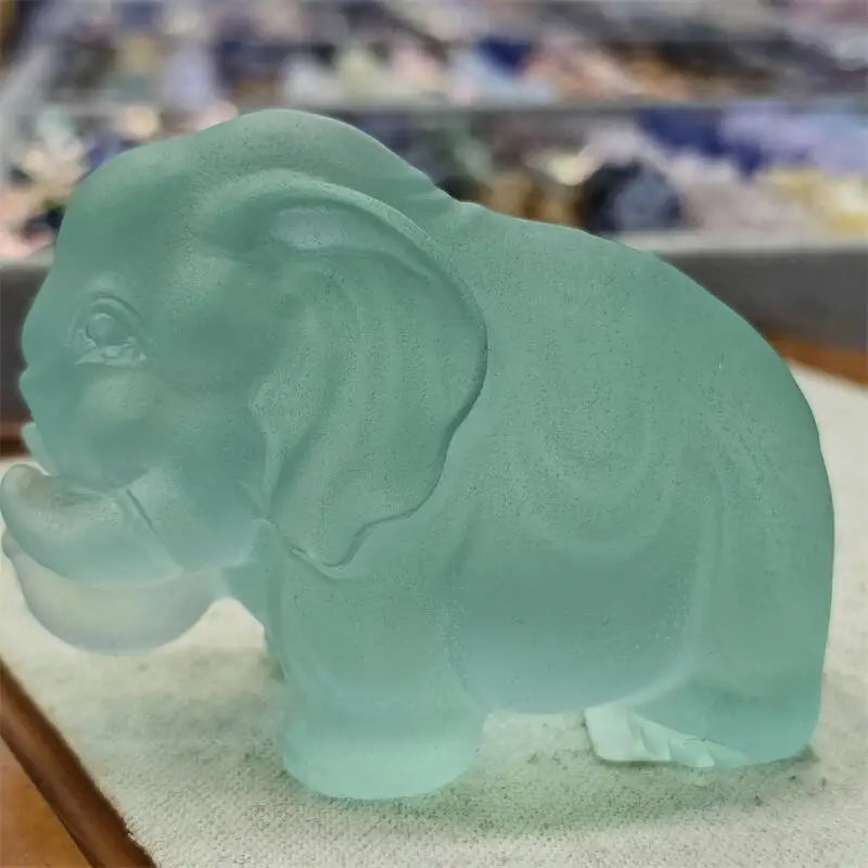 Green Melting Crystal Elephant-ToShay.org