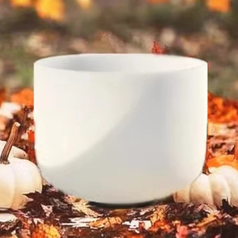 White Frosted Crystal Singing Bowl-ToShay.org