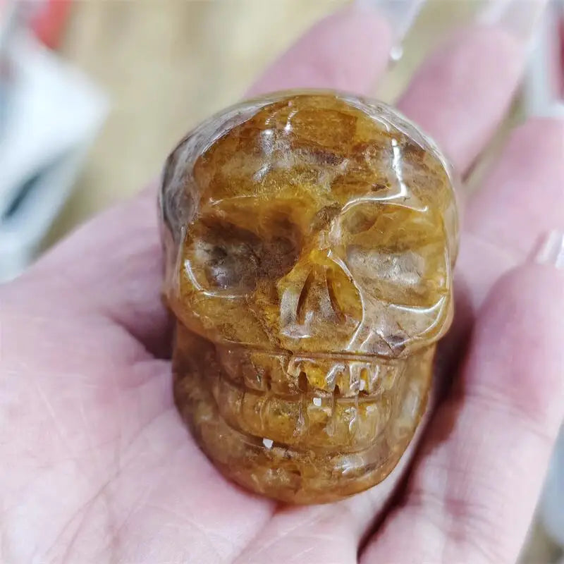 Yellow Fire Quartz Skull-ToShay.org