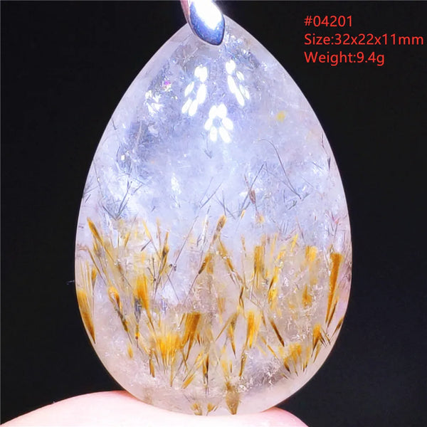 Gold Rutilated Pendant-ToShay.org