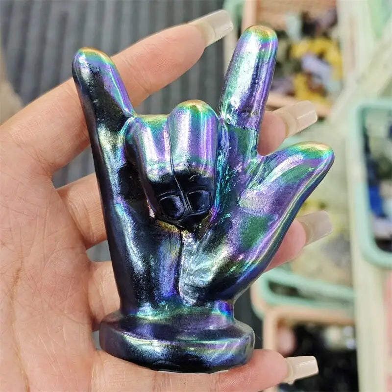Purple Aura Quartz Hand-ToShay.org