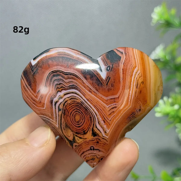 Red Striped Agate Heart-ToShay.org