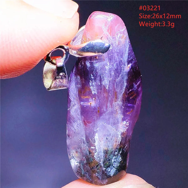 Purple Cacoxenite Auralite Pendant-ToShay.org
