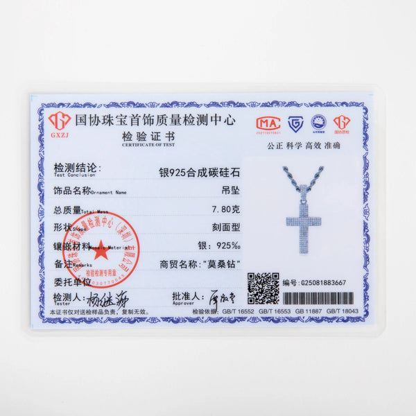 Silver Crystal Cross Pendant-ToShay.org