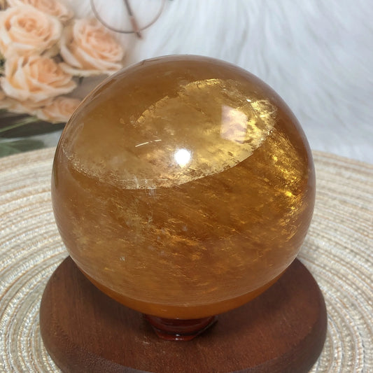 Yellow Honey Calcite Ball-ToShay.org