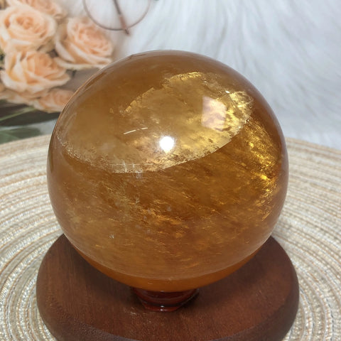 Yellow Honey Calcite Ball-ToShay.org