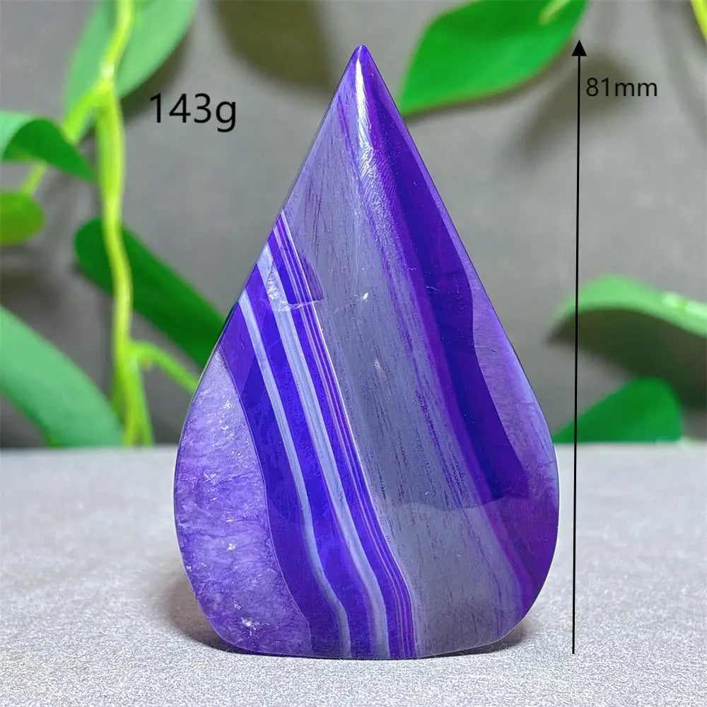 Violet Striped Agate Flame-ToShay.org
