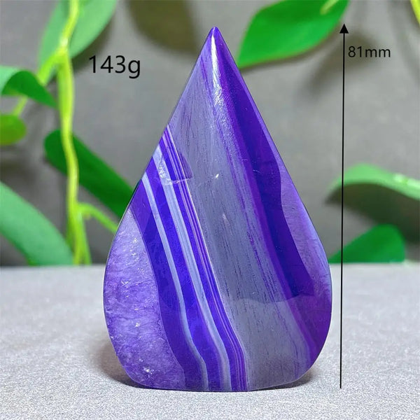 Violet Striped Agate Flame-ToShay.org
