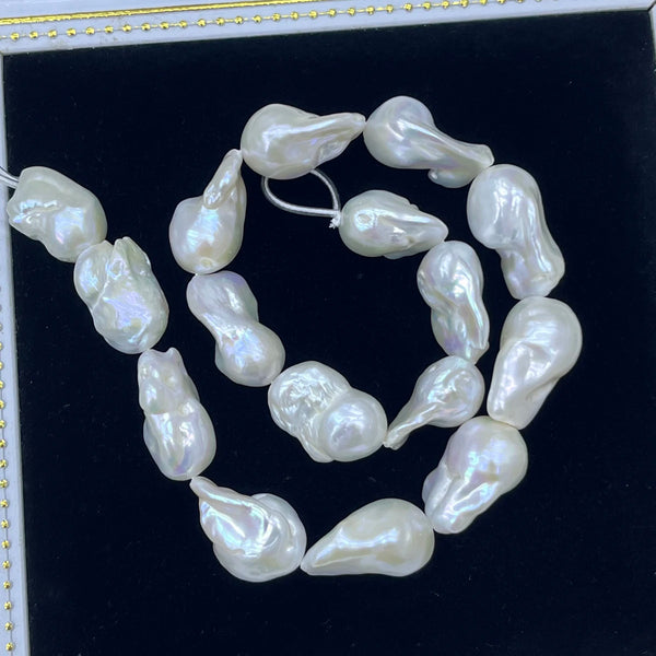White Pearl Baroque Beads-ToShay.org