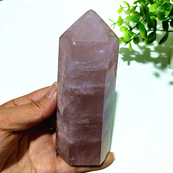 Pink Rose Crystal Quartz Point-ToShay.org