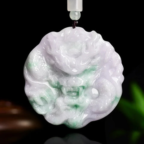 Green Jadeite Dragon Pendant-ToShay.org