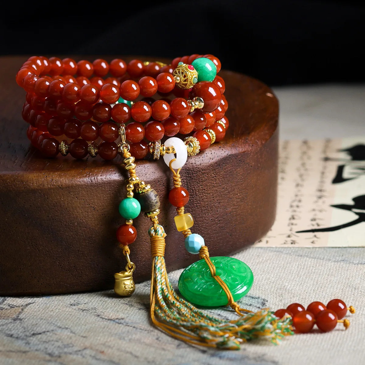 Red Agate Prayer Beads-ToShay.org