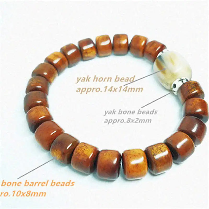 Tibetan Barrel Ox Horn Bracelet-ToShay.org