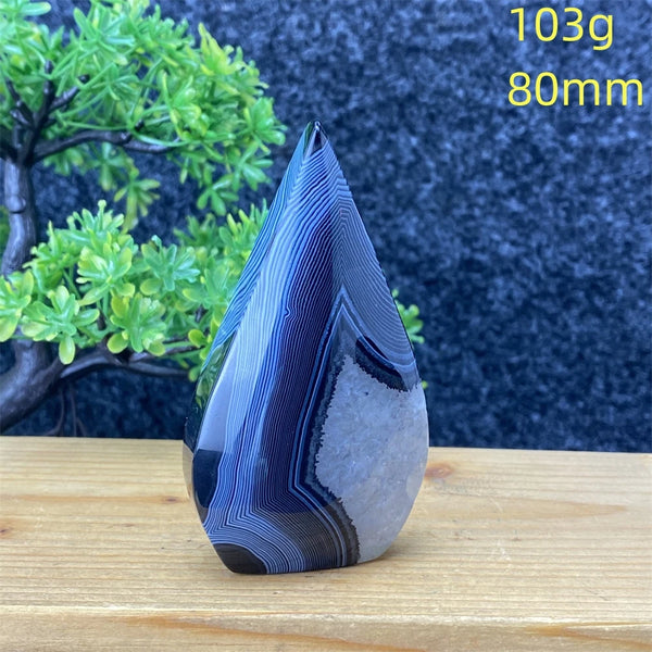 Black Silk Agate Torch-ToShay.org