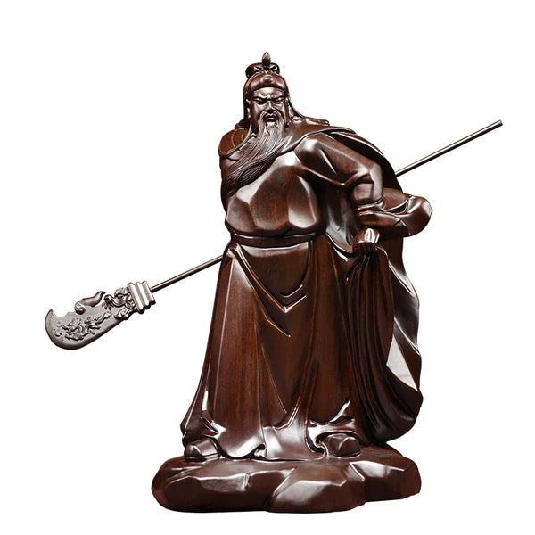 Wood Guan Gong Statue-ToShay.org