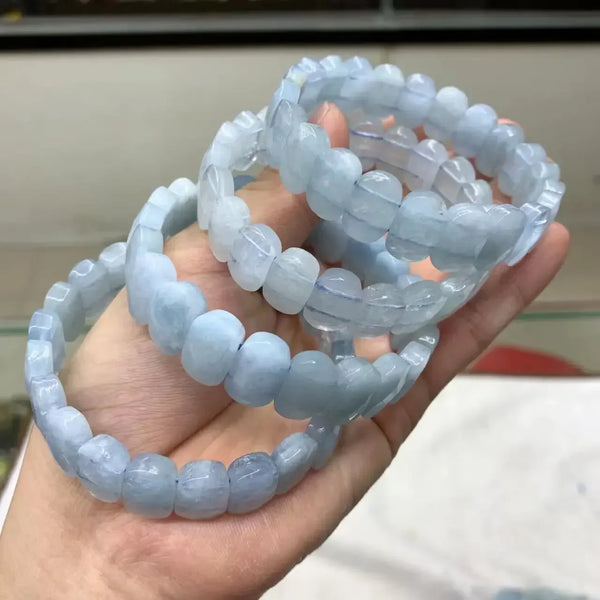 Blue Aquamarine Bead Bracelets-ToShay.org