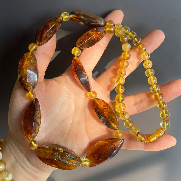 Yellow Amber Necklace-ToShay.org