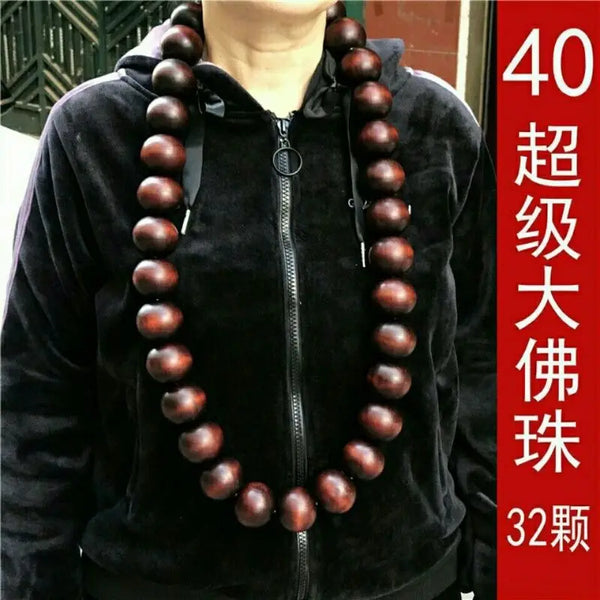 Red Sandalwood Bead Necklace-ToShay.org