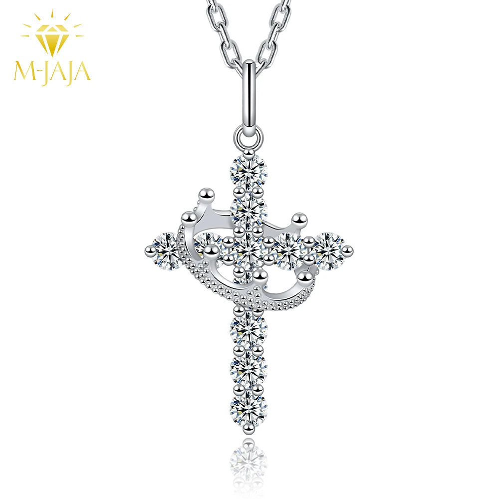 Silver Diamond Cross Pendant-ToShay.org