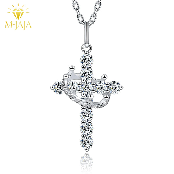 Silver Diamond Cross Pendant-ToShay.org