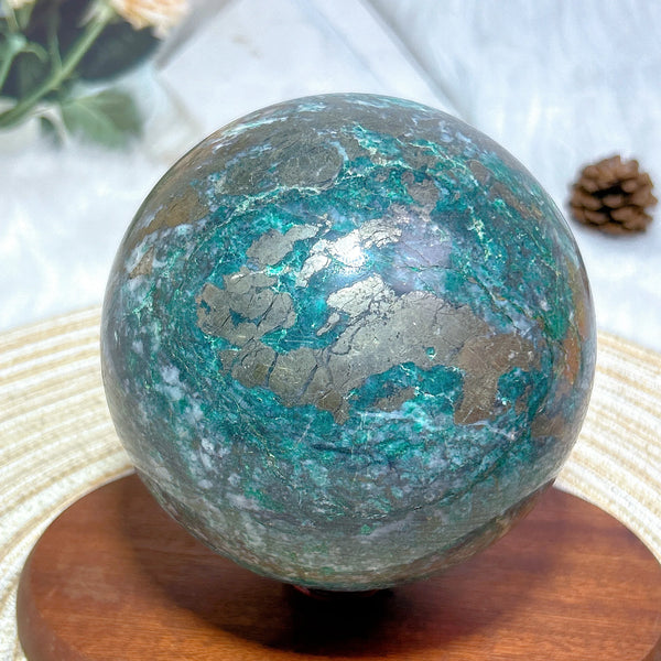 Blue Dioptase Pyrite Balls-ToShay.org