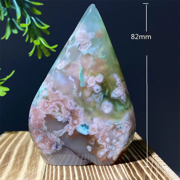 Green Flower Agate Flame-ToShay.org
