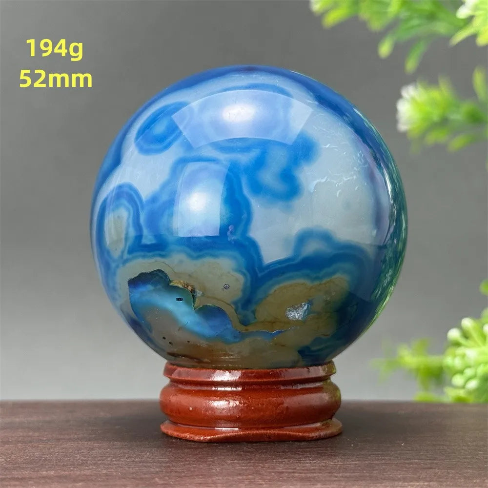 Blue Agate Ball-ToShay.org