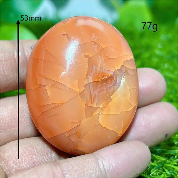 Orange Carnelian Palm Stone-ToShay.org