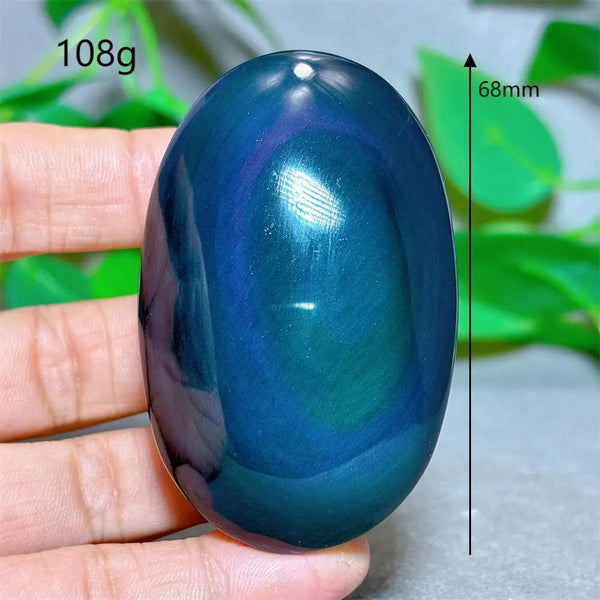 Rainbow Obsidian Palm Stone-ToShay.org