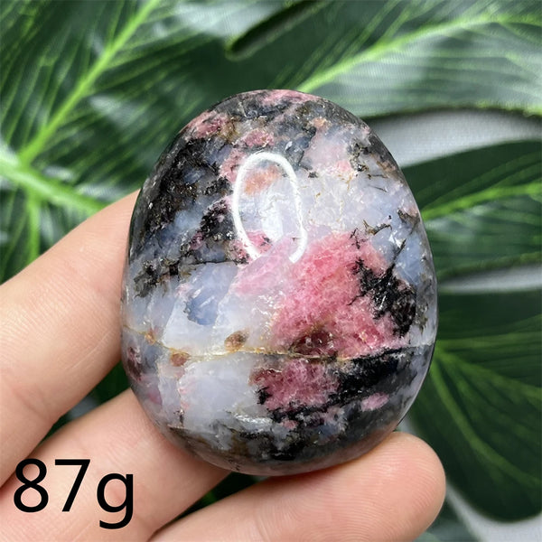 Pink Rhodonite Palmstone-ToShay.org