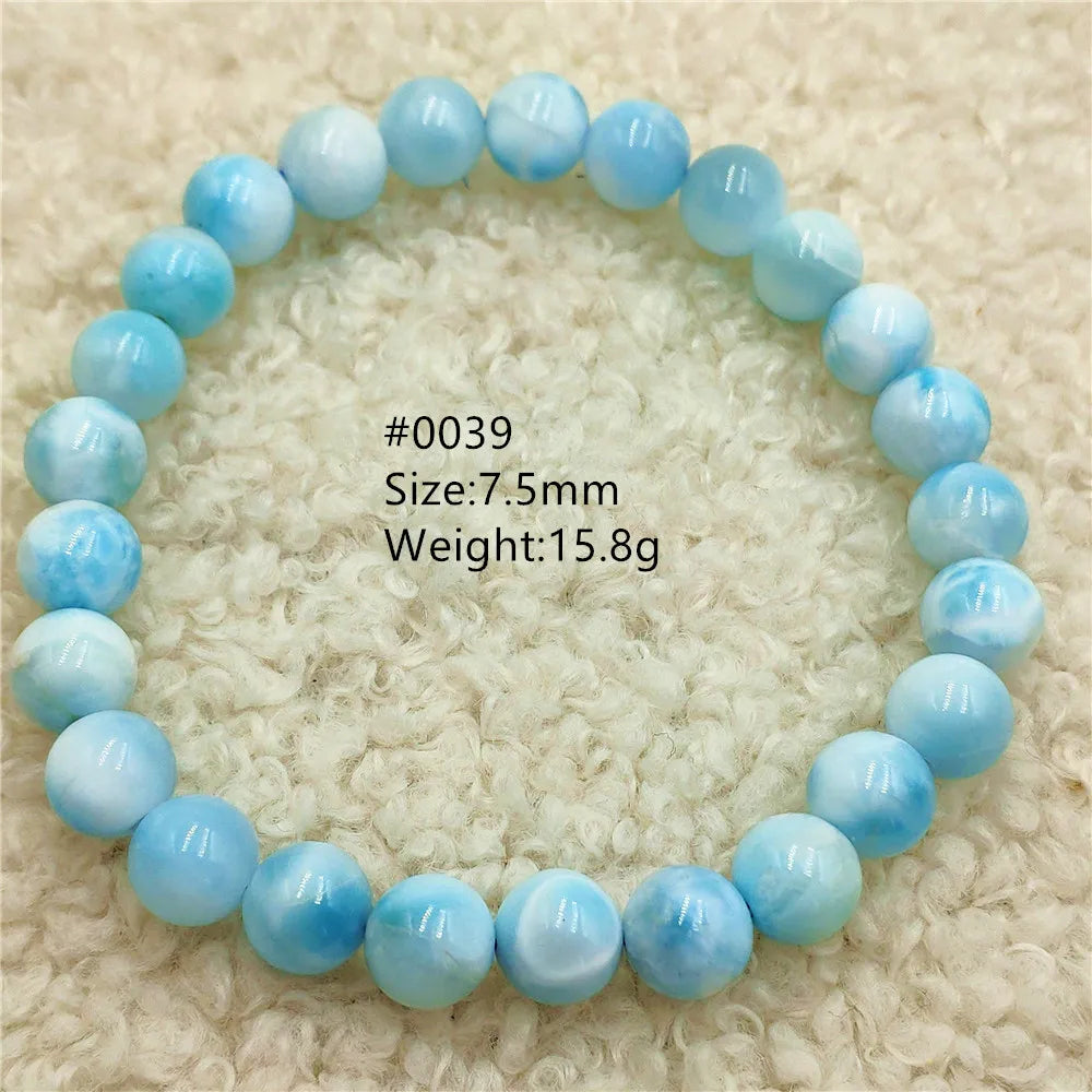 Blue Larimar Bead Bracelet-ToShay.org