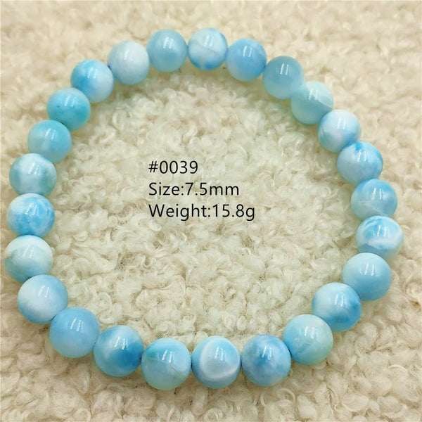 Blue Larimar Bead Bracelet-ToShay.org