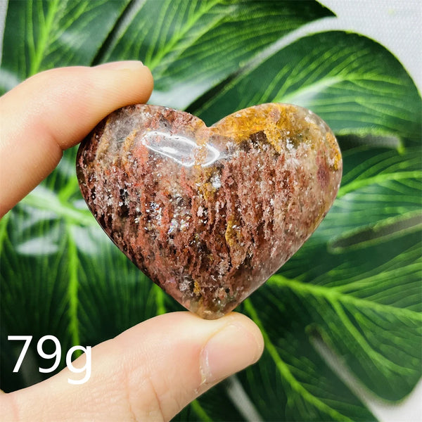 Yellow Garden Ghost Quartz Heart-ToShay.org