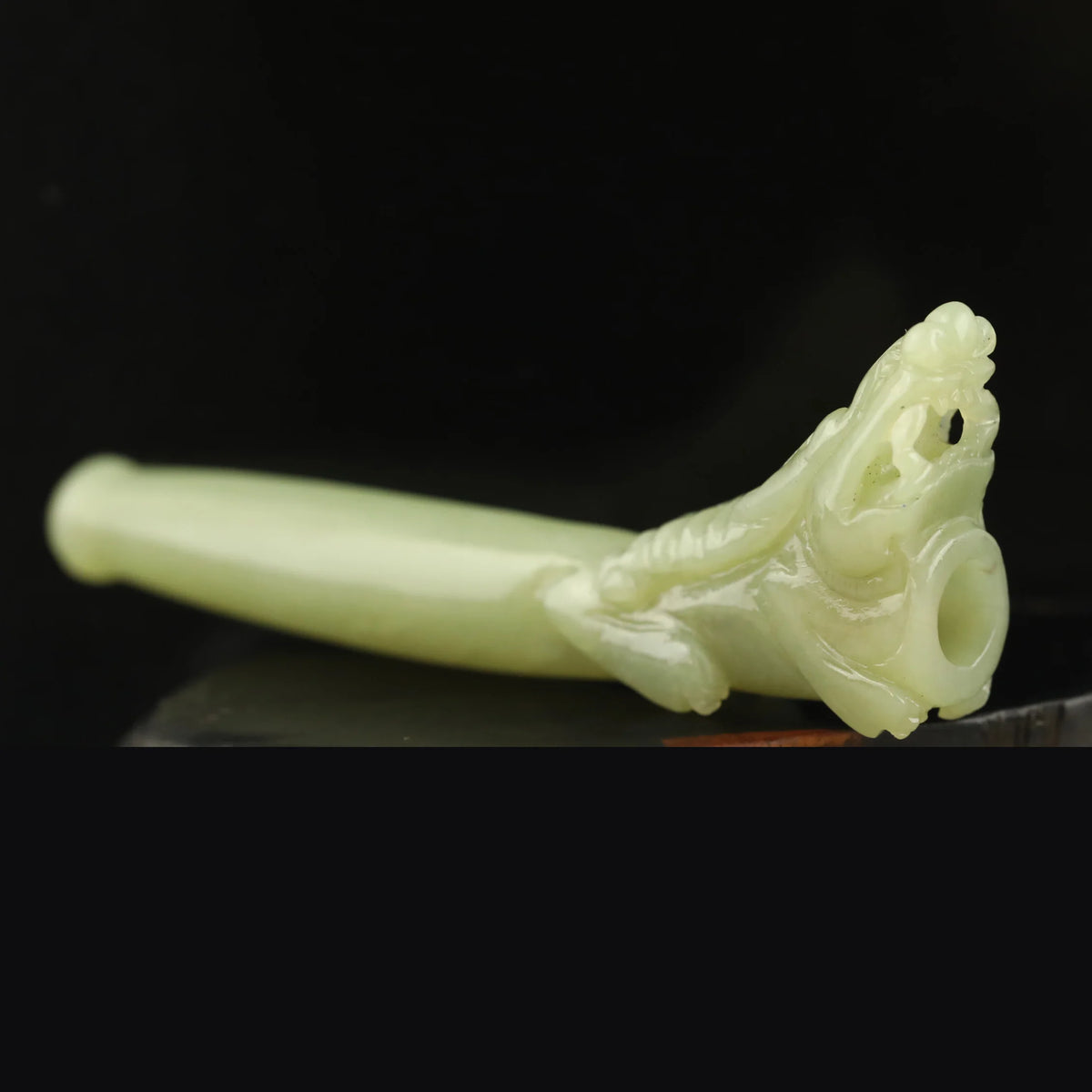 Green Jade Dragon Pipe-ToShay.org