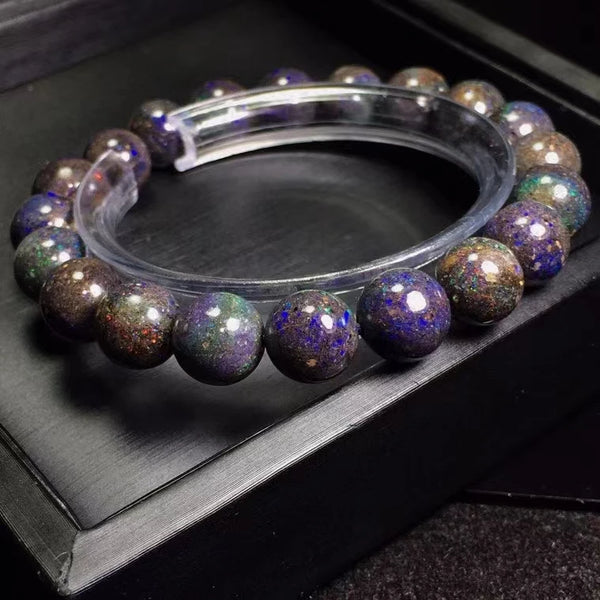 Black Opal Bead Bracelet-ToShay.org