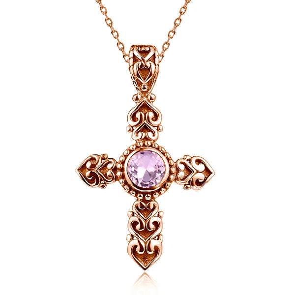 Mixed Gemstone Cross Pendants-ToShay.org
