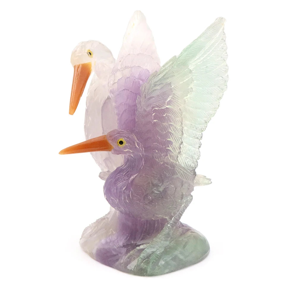 Rainbow Fluorite Fairy Crane-ToShay.org
