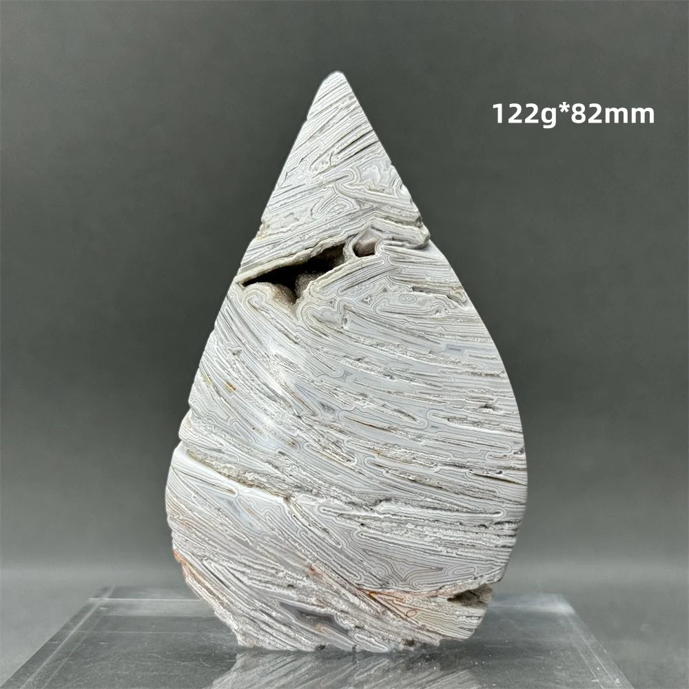 White Lace Agate Torch-ToShay.org