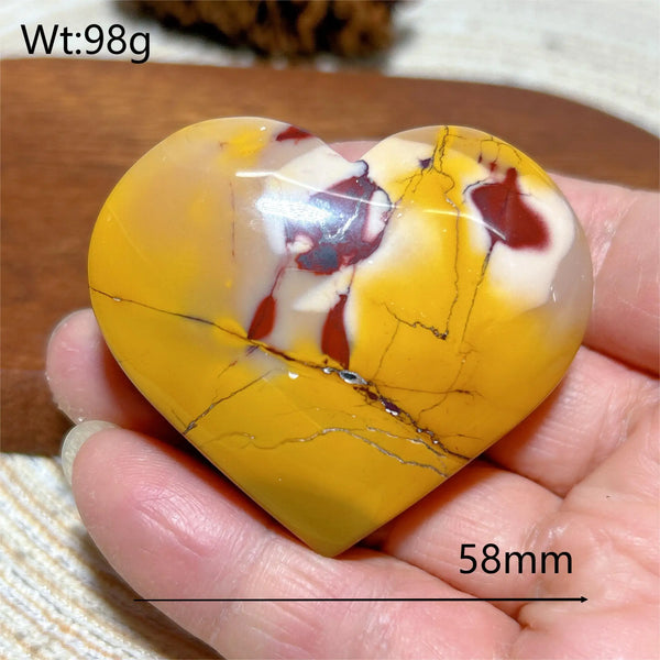 Yellow Mookaite Hearts-ToShay.org