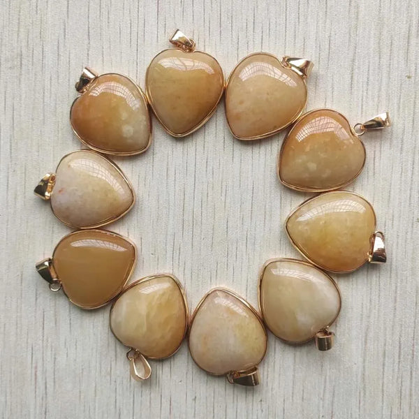 Mixed Crystal Heart Pendants-ToShay.org