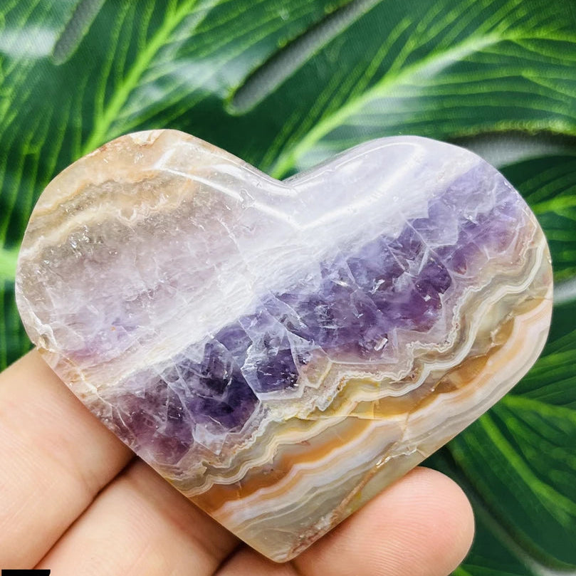 Purple Agate Amethyst Heart-ToShay.org